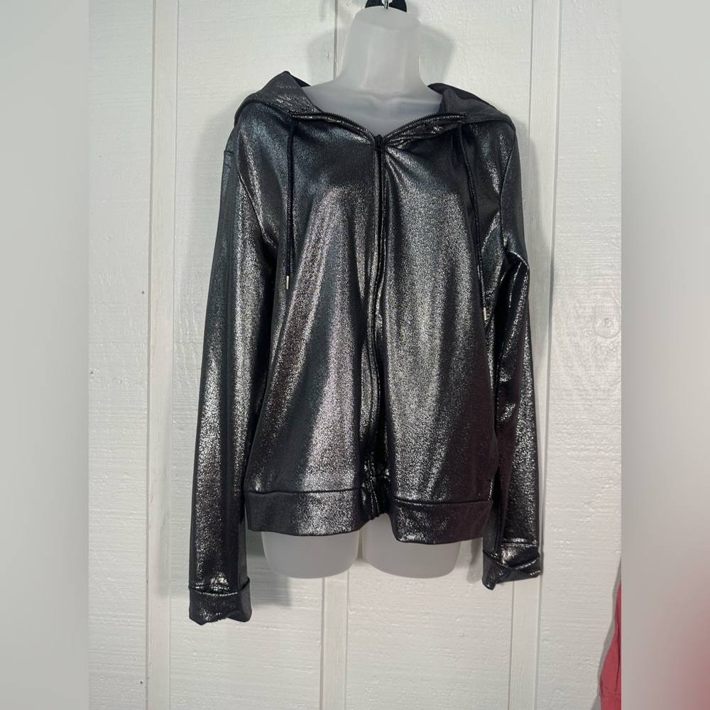 NFL Couture New Orleans Saints Metallic Couture Full Zip Womens XL EUC